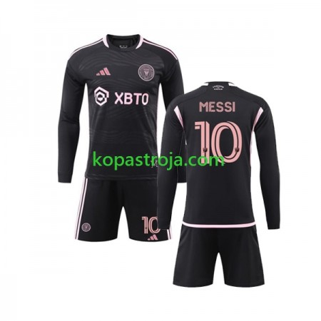 Billiga Fotbollströjor Inter Miami Lionel Messi 10 Barn Borta tröja 2023/24 Långärmad